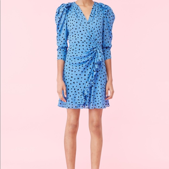 NWT sz 10 NOVA DOT CLIP WRAP DRESS Rebecca Taylor - Picture 1 of 6